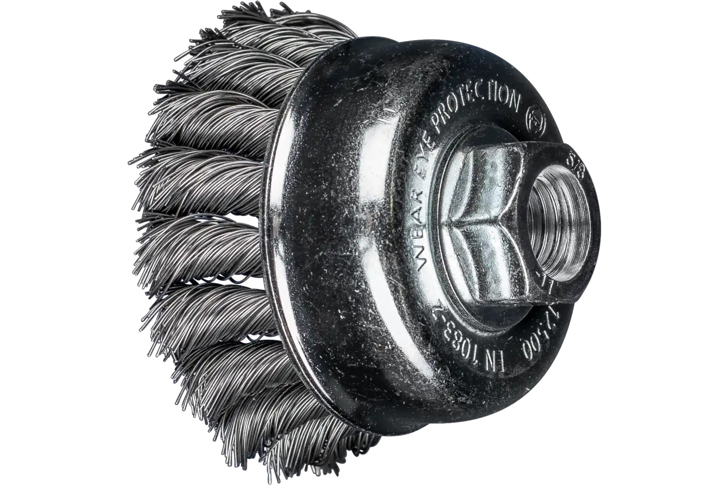 Picture of Pferd Knot Wire Cup Brush Psf 2-3/4" Dia. .014 Carbon Steel 5/8-11" Thread